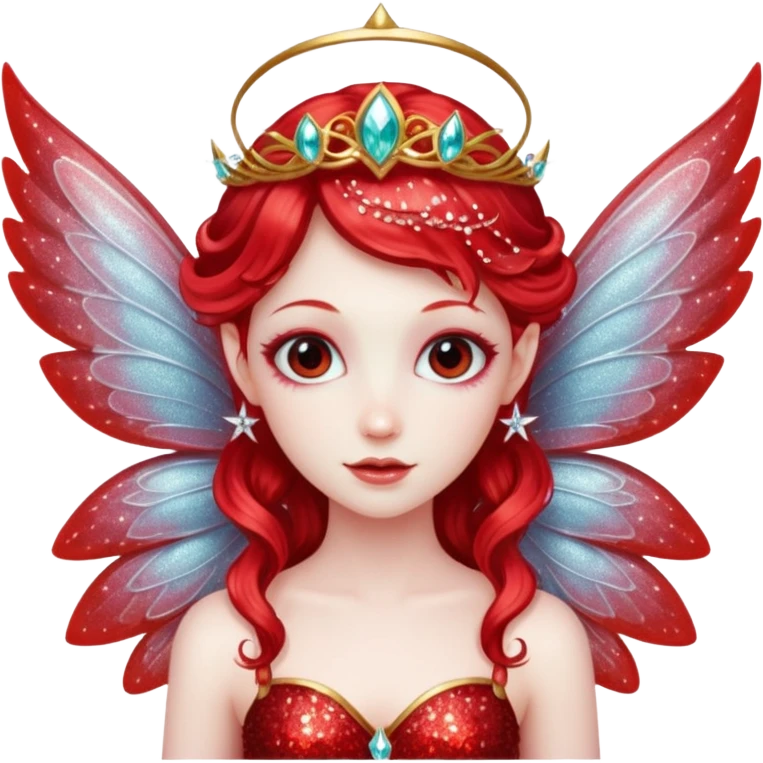 red glitter fairy emoji