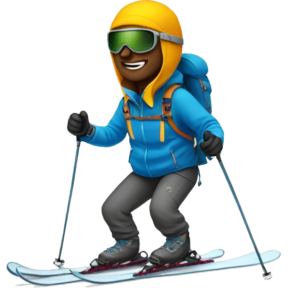 skier who likes to camp emoji