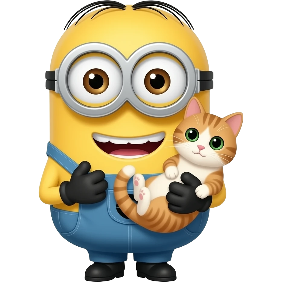 minion holding cat emoji