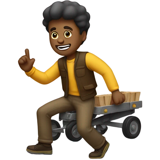 Wagon with a guy hitting the nae nae emoji