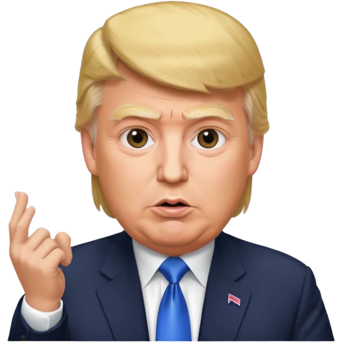Donald Trump speaking at a rally emoji