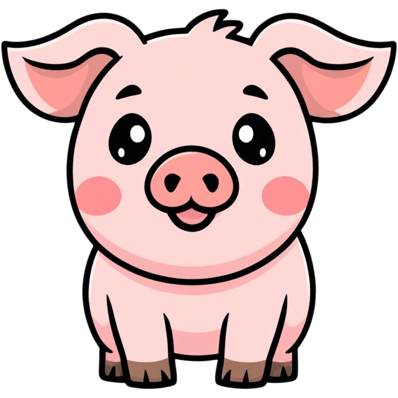 Cute pig emoji