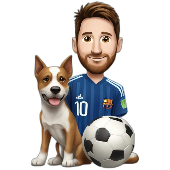 messi sur un chien emoji