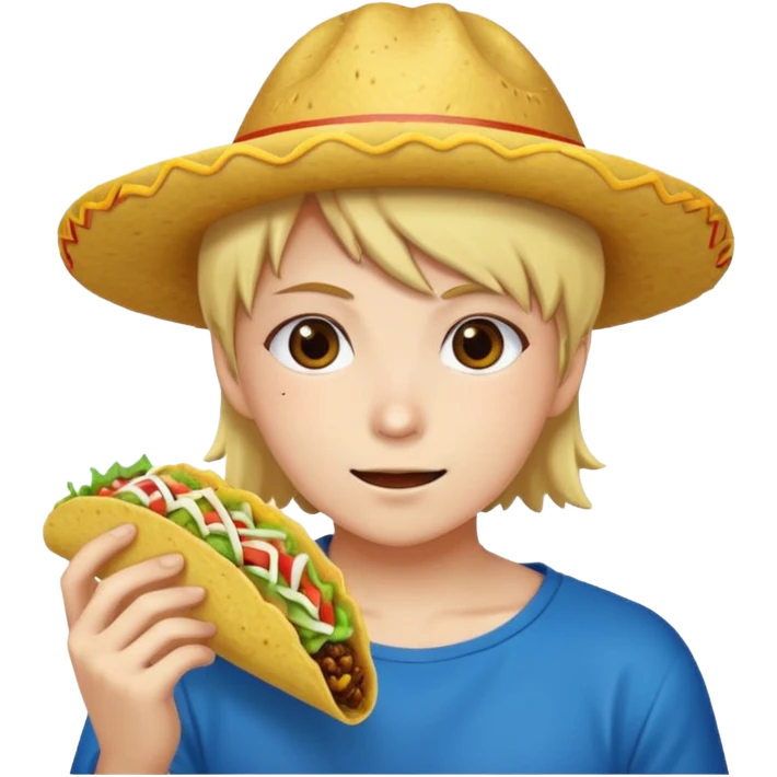 Perso d’anime qui mange un tacos emoji
