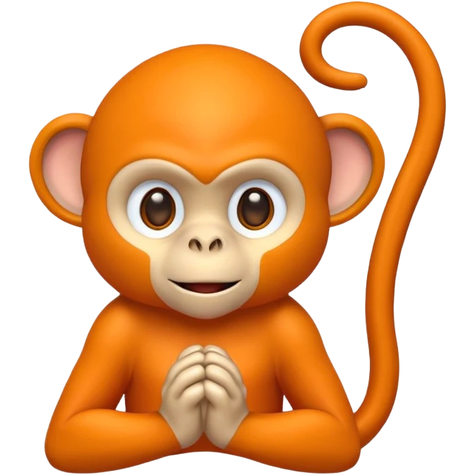 scienist orange monkey emoji