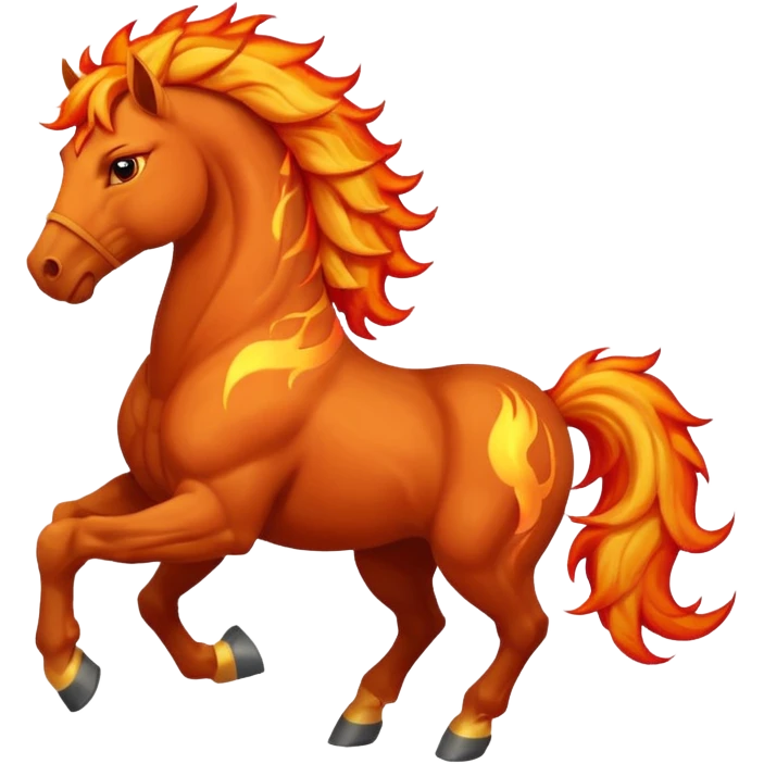fire horse emoji to push notification . more fire on the horse look like hero emoji