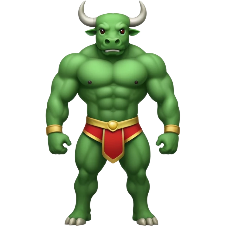 Green bull emoji