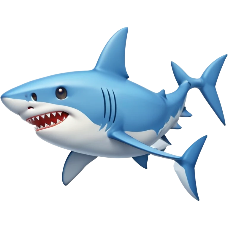 Un tiburón con zapatos azules  emoji