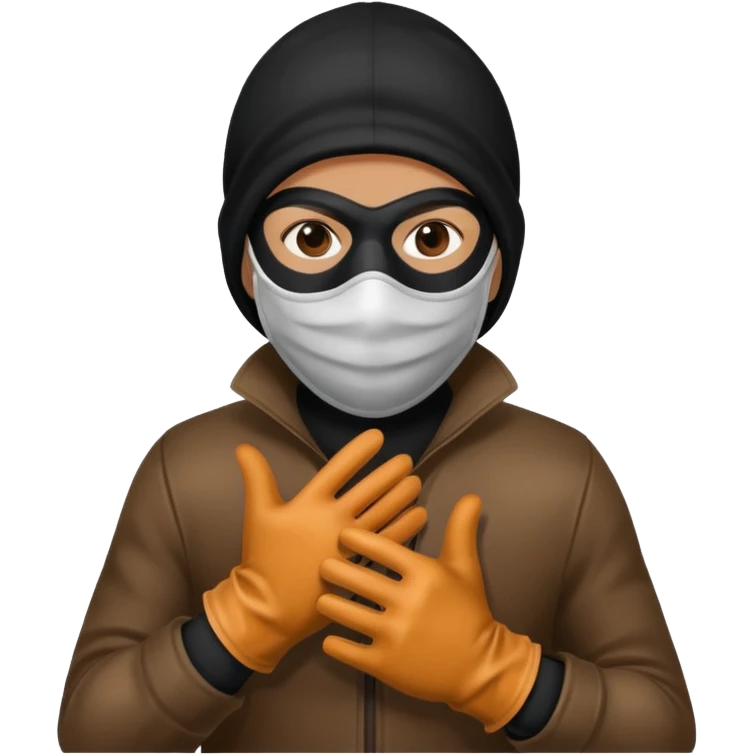 Robber with glouse emoji