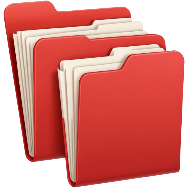 2 red folders emoji