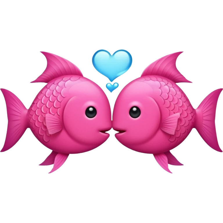 Create an emoji of two cute fish (Pisces symbol) making love. emoji