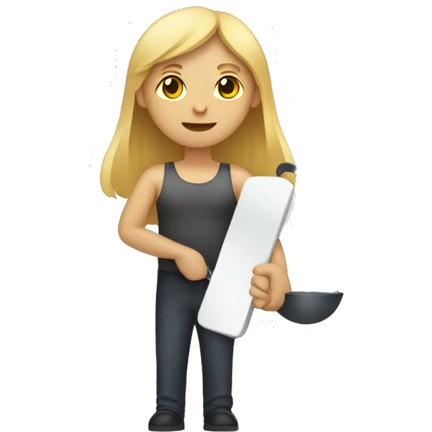 gender neutral person holding weighing scales in each hand emoji