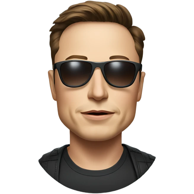 Elon musk with sunglasses emoji