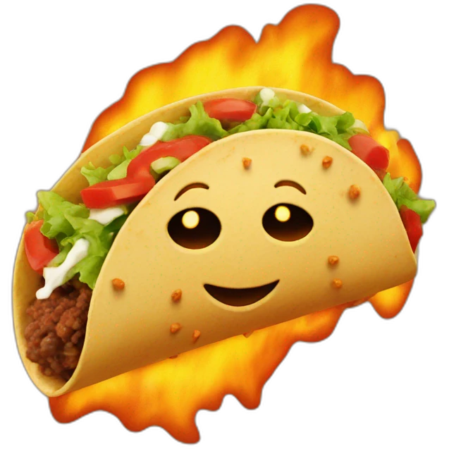 taco on fire emoji