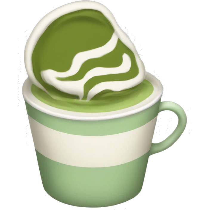 Sage green latte emoji