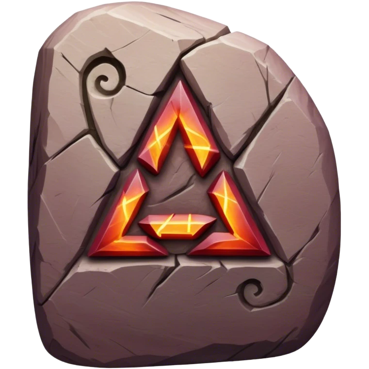light up runes carved into rock Burgundy emoji