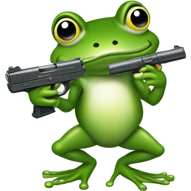 Frog shooting  emoji