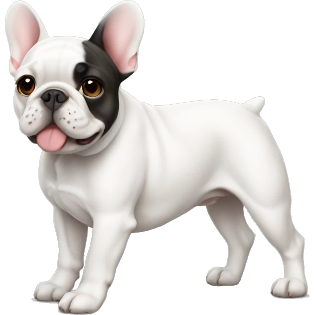a french bulldog medium white  emoji