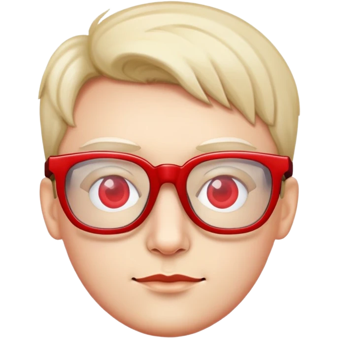 face with red glasses emoji