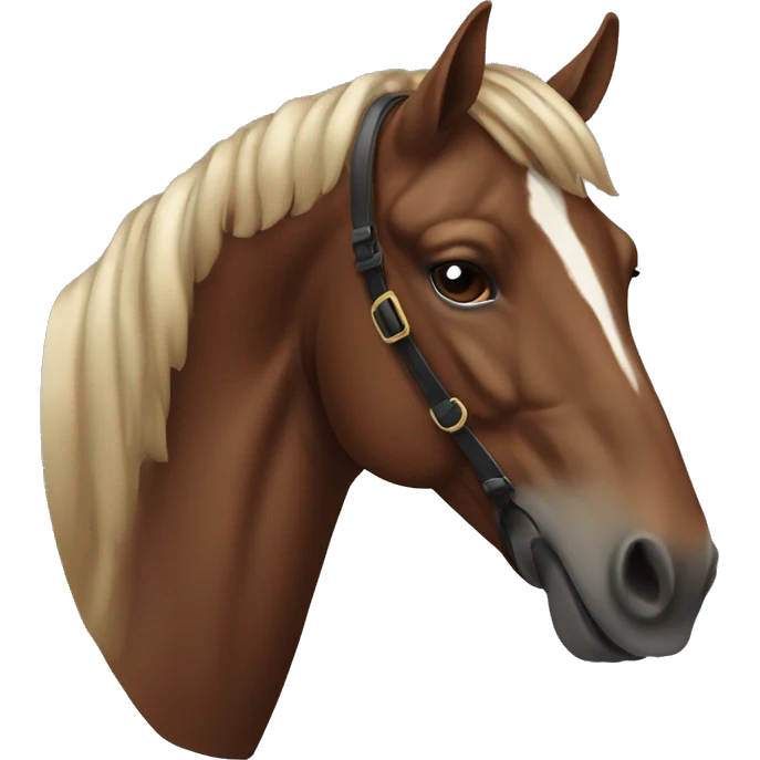 Rich elegant brown horse  emoji