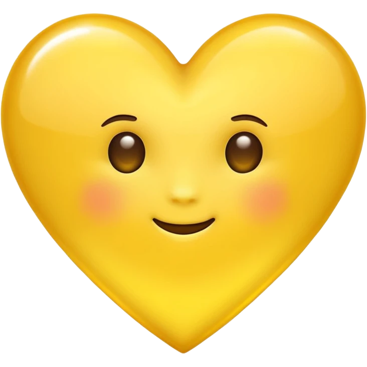 yellow heart with a soft glow emoji