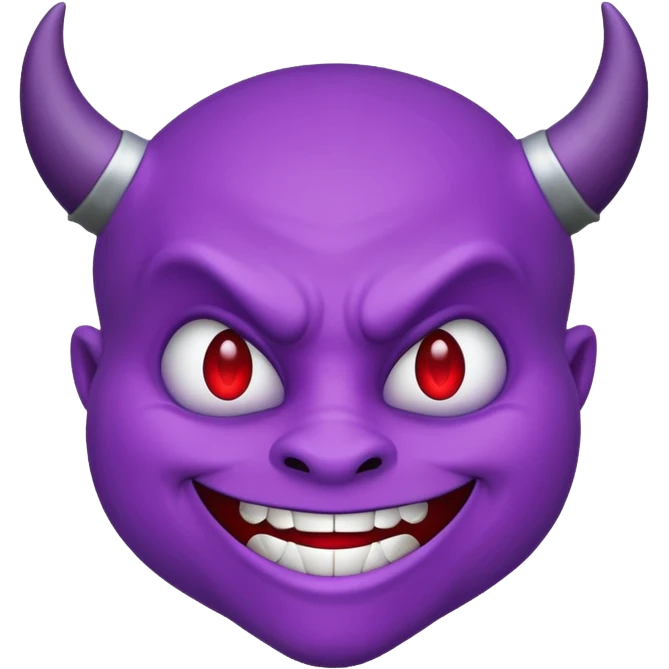 devil emoji, mischievous smile, purple face emoji