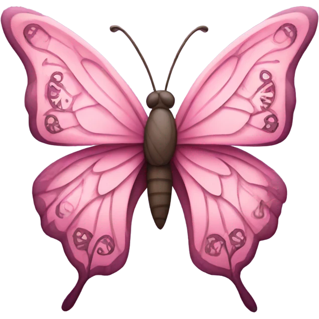 Pink butterfly emoji
