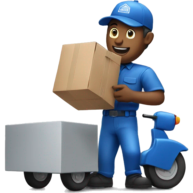 blue mail man delivering mail emoji