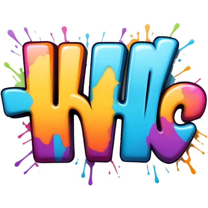 Graffiti the word Hi emoji