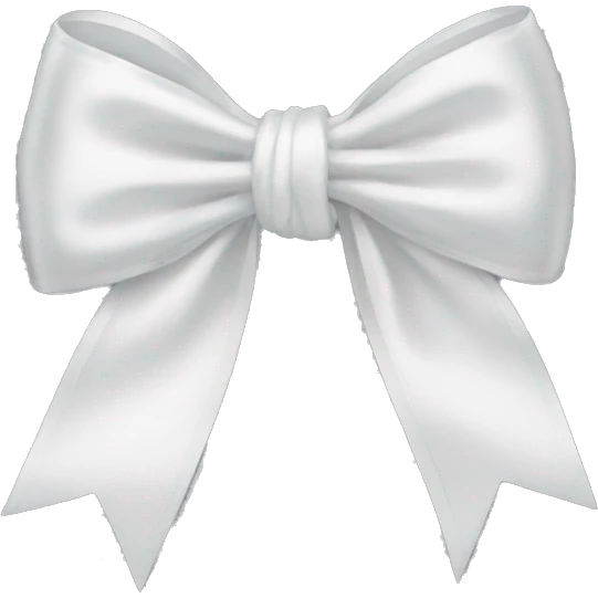 white satin bow emoji