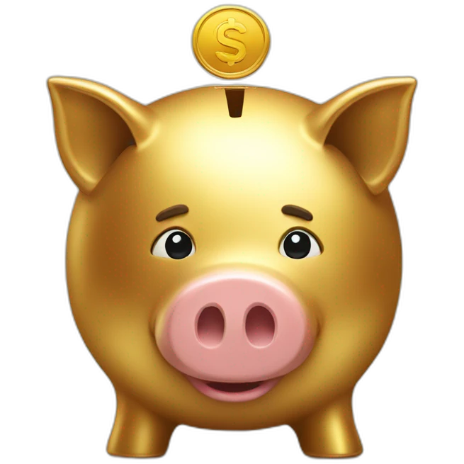 goldened-piggy-bank emoji