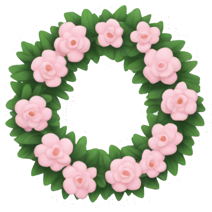 light pink wreath emoji