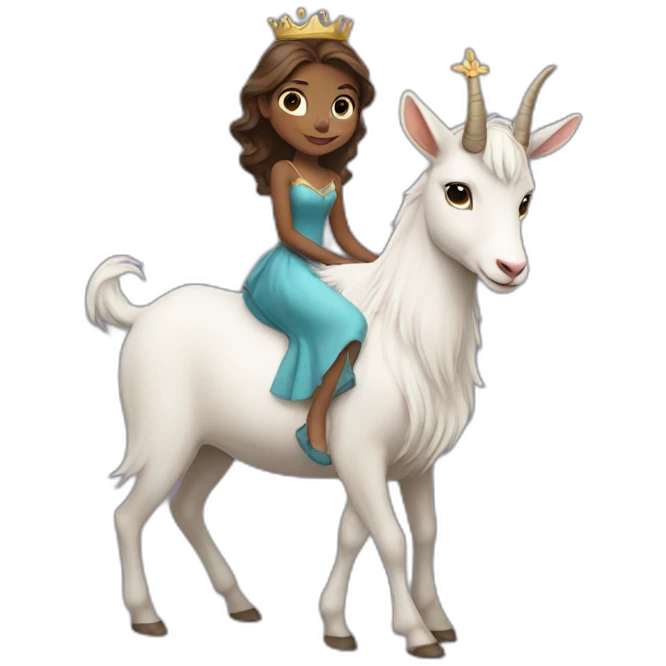 Princess on a goat emoji