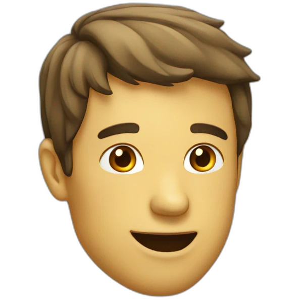 Homme avec une langue emoji