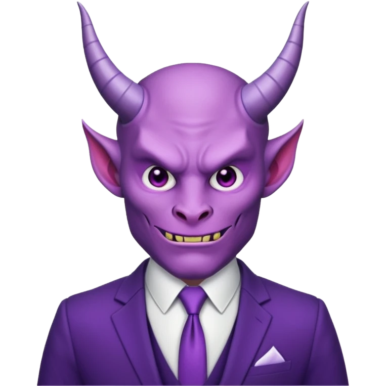 purple devil with suit emoji