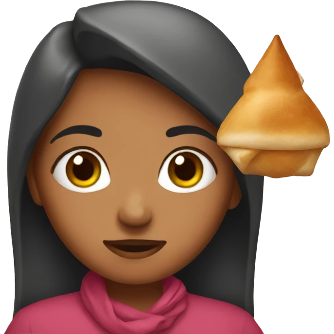 Girl with samsa emoji