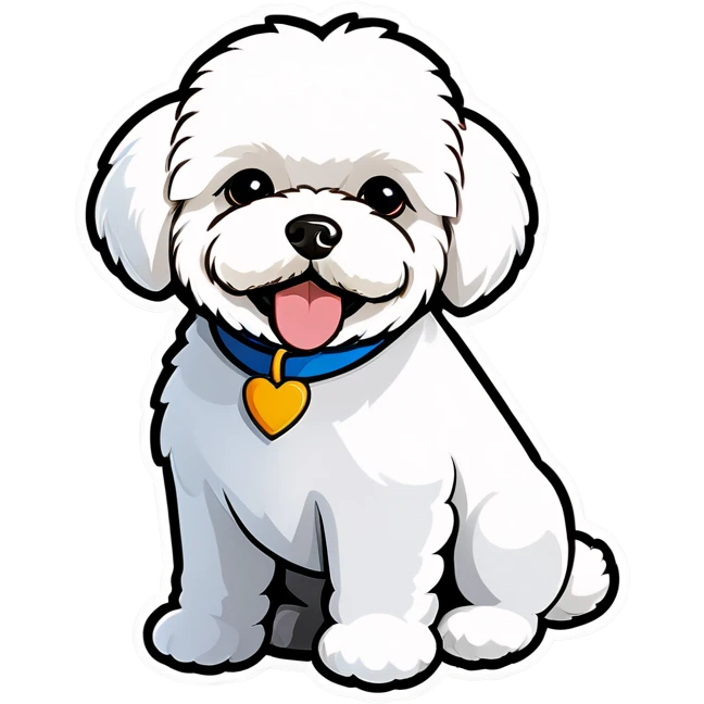 perro bichon maltés negro emoji