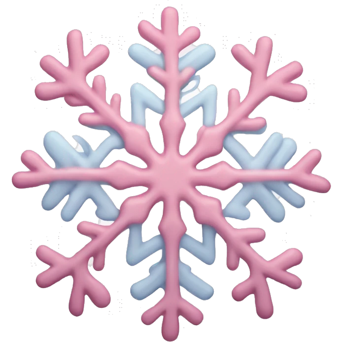 pastel pink snowflake  emoji