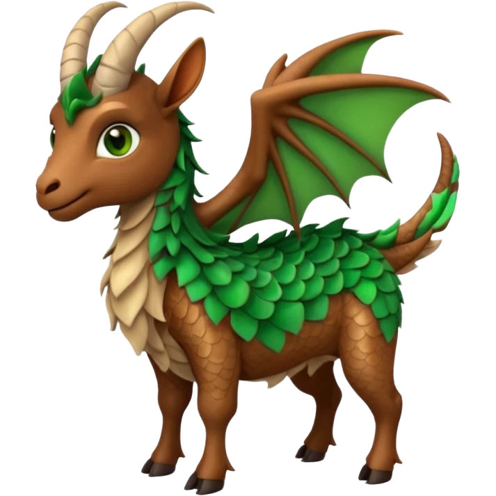 a dragon mixed with a goat farting emoji