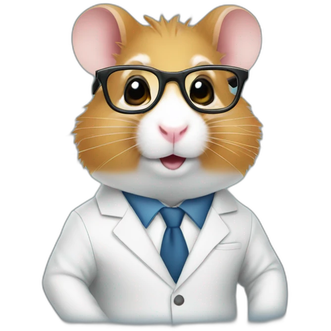 business Hamster wearing glasses emoji