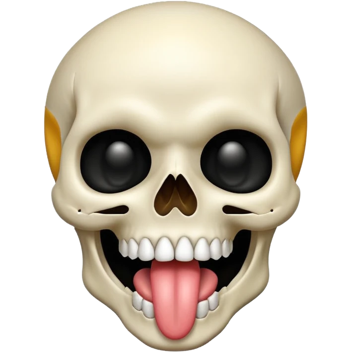 Uma caveira colocando a língua para fora emoji