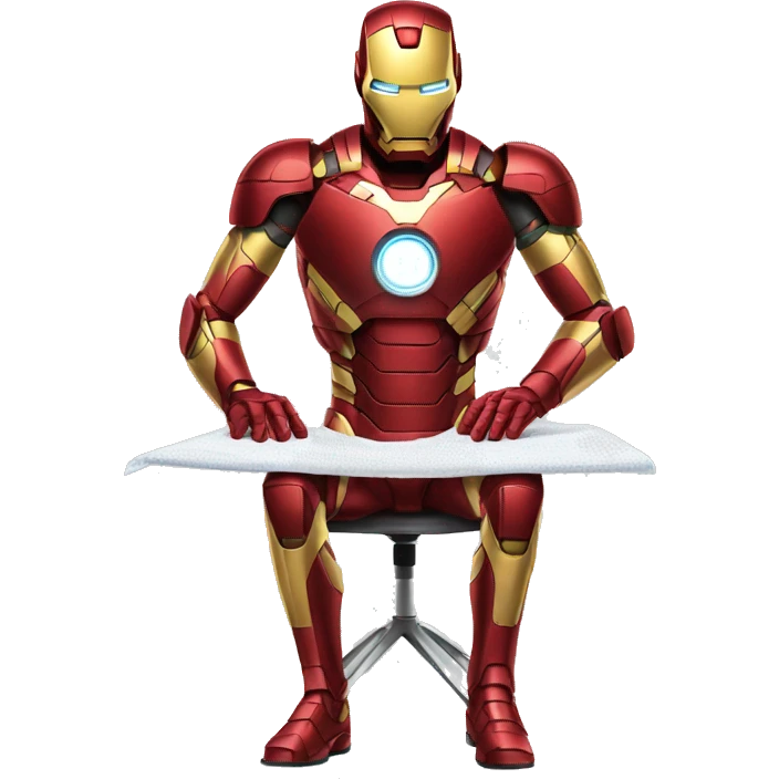 ironman ironing clothes emoji