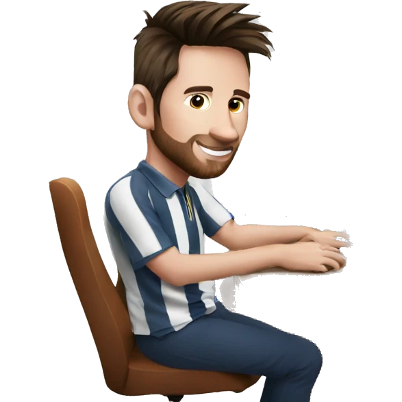 messi doing home office emoji