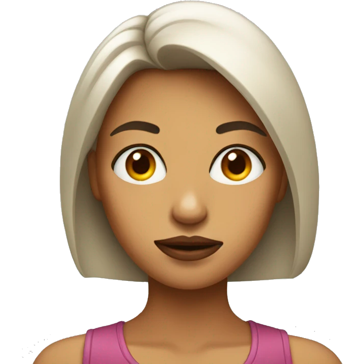 Woman with pout emoji emoji