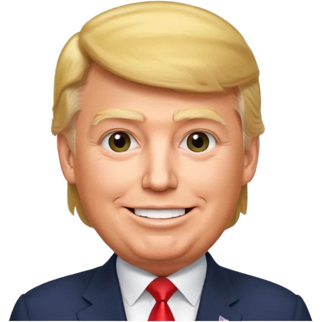 Trump  qui dit dans une bulle et qui di emoji