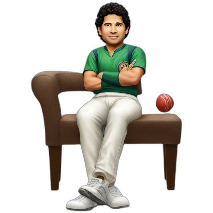 Sachin Tendulkar sitting emoji