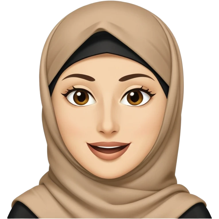 Niqab lady winking  emoji