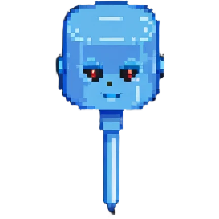 Push pin with blue head emoji