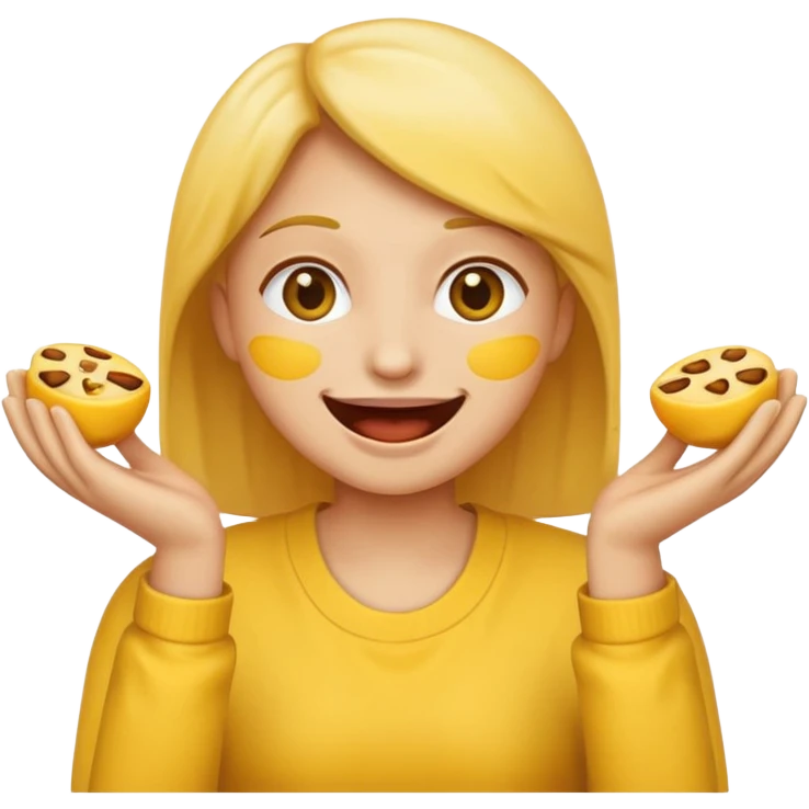 Emoji eating with hands  emoji