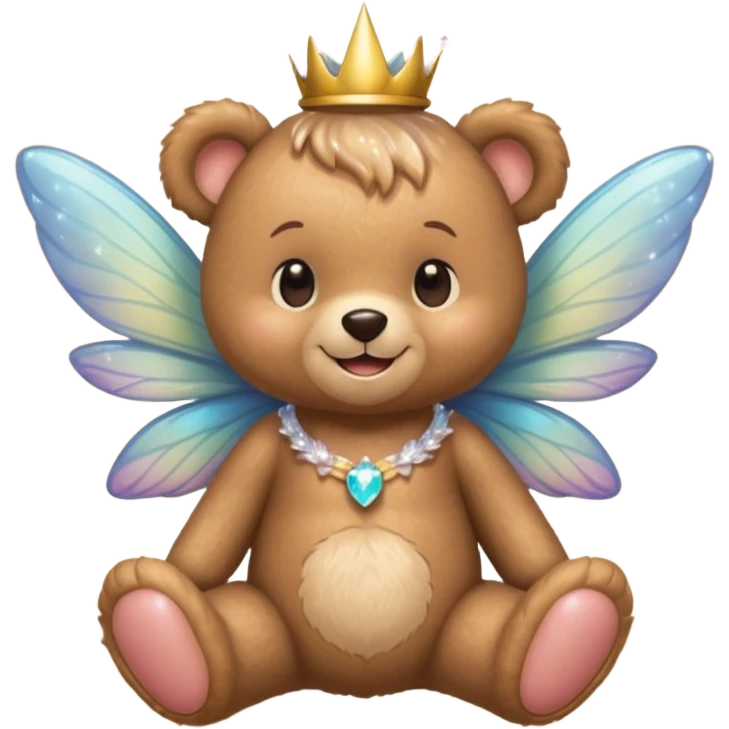 Teddy and fairy as a couple emoji